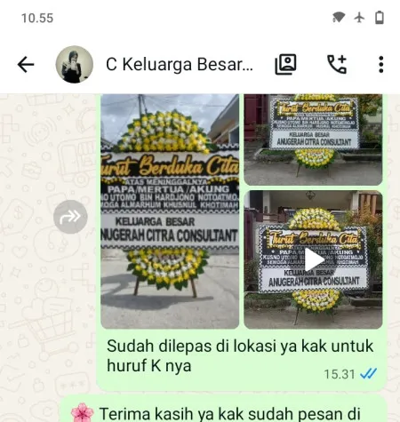 Pengiriman Papan Bunga Duka Ulujami